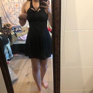UO Black halter dress
